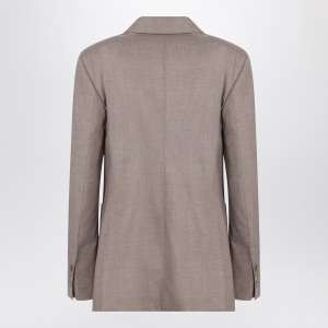Max Mara Double-breasted cashmere jacket in dove color - Img 2