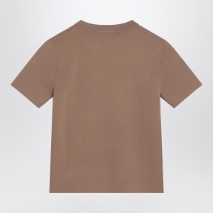 Max Mara Hazelnut-coloured T-shirt in viscose crêpe - Img 2