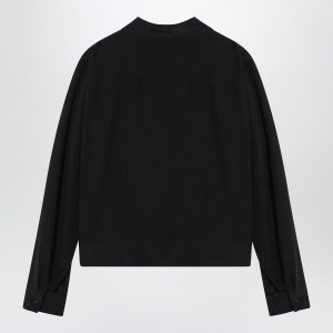 MM6 Maison Margiela Black zip-up silk jacket - Img 2