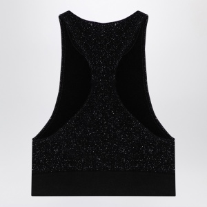 Palm Angels Black lurex top in viscose blend - Img 2