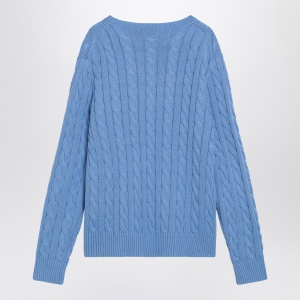 Polo Ralph Lauren Light blue cotton cable-knit jumper - Img 2