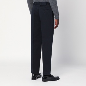 PT Torino Navy blue cotton trousers - Img 2