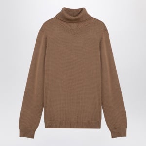 Roberto Collina Camel merino wool turtleneck pullover