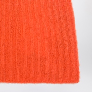 Roberto Collina Orange cashmere ribbed beanie - Img 2