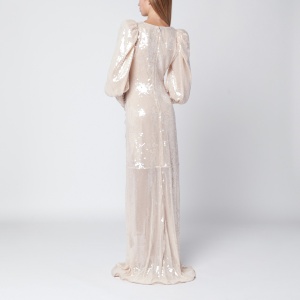 ROTATE Birger Christensen Cream long sequin dress - Img 2