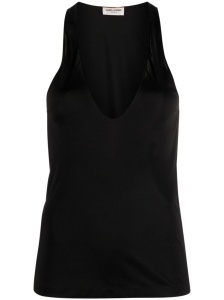 Saint Laurent plunging satin tank top