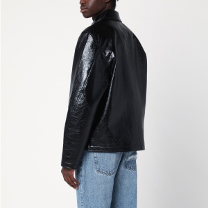 Séfr Shiny black zip-up jacket in eco-leather - Img 2