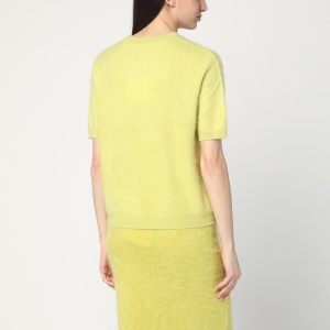 Soft Goat Lime-coloured brushed cashmere sweater - Img 2