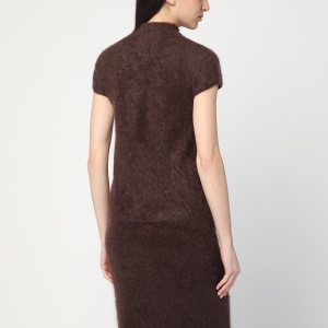 Soft Goat Mocha-coloured brushed cashmere sweater - Img 2