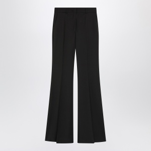 Sportmax Brown flared trousers in stretch wool