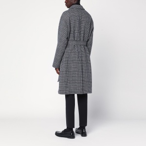 Tagliatore Black and blue coat with belt - Img 2