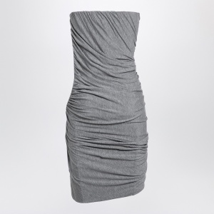 The Attico Grey draped viscose mini dress - Img 2