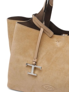 Tod's Logo-charm suede tote bag - Img 2