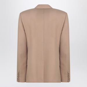Valentino Double-breasted jacket camel light in wool - Img 2