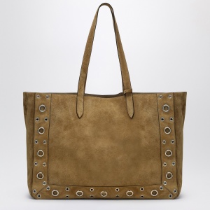 Valentino Garavani Large Nellcôte tote bag in havana suede - Img 2
