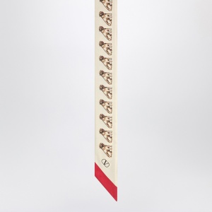 Valentino Garavani Petit Charles Bandeaux scarf in silk - Img 2