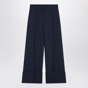 Valentino Indigo pants in wool and silk