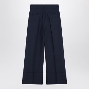 Valentino Indigo pants in wool and silk - Img 2