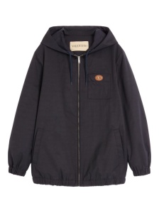Valentino Nylon Hooded Jacket with VLogo Patch