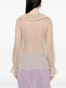 Valentino Plus-de-pois Print Light Georgette Shirt - Img 2
