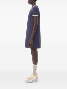 Valentino Short Embroidered Crepe Couture Dress - Img 3