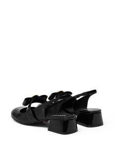 Versace Gianni Ribbon Patent Slingback Pumps 35 mm - Img 4
