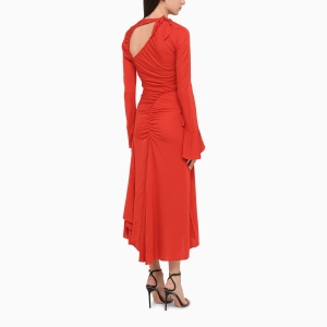 Victoria Beckham cut out detail red dress - Img 2