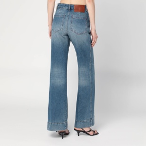 Victoria Beckham Wide jeans in faded blue - Img 2