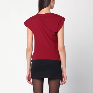 Vivienne Westwood Brick red asymmetrical T-shirt with Orb logo - Img 2