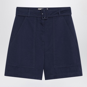Weekend Max Mara Bermuda blue in cotton and linen