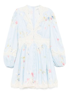 Zimmermann Lucky plunging lace mini dress