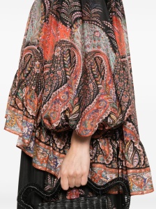 Zimmermann Rhiannon Ruffle Blouse with Puff Sleeves - Img 2