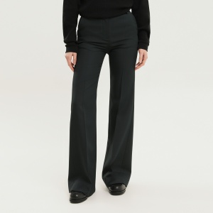 1989 STUDIO High-waisted dark green bell-bottom pants