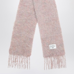 Acne Studios Pink wool scarf with logo - Img 2
