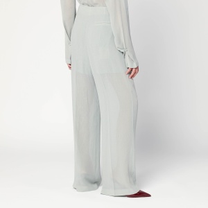 Alberta Ferretti Palazzo pants in ice color crêpe - Img 2
