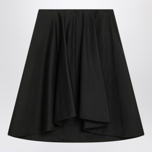 Alexander McQueen Flared black skirt in silk blend - Img 2