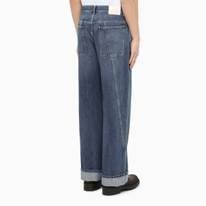 Alexander McQueen Loose blue cotton jeans - Img 2