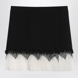 Alexander McQueen Mini skirt with black/ivory spider lace