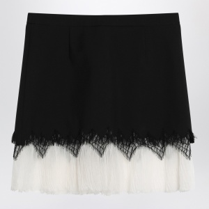 Alexander McQueen Mini skirt with black/ivory spider lace - Img 2