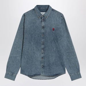 Ami Paris Ami De Coeur shirt in denim