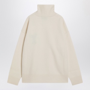 Ami Paris Turtleneck sweater Ami De Coeur white - Img 2