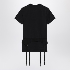 Balenciaga Black jersey stretch lingerie T-shirt - Img 2