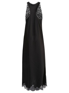 Balenciaga Lace trim long length sleeveless v-neckline dress - Img 2