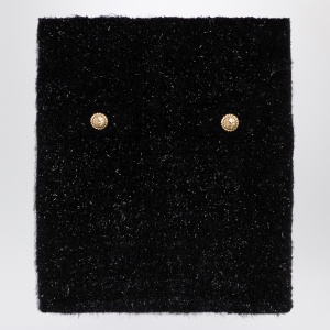 Balmain Black tweed miniskirt with buttons