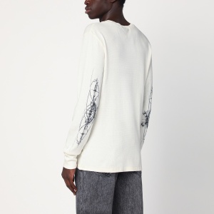 Basketcase Gallery White cotton crewneck sweater - Img 2