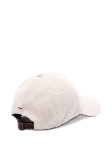 Brunello Cucinelli Baseball hat in comfortable cotton and cashmere corduroy with embroidered logo - Img 2
