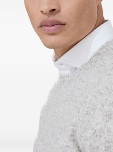 Brunello Cucinelli Flecked alpaca, wool, silk and cotton sweater - Img 2