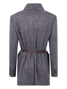 Brunello Cucinelli Herringbone belted blazer - Img 3