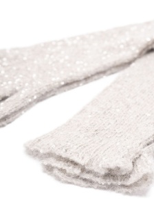 Brunello Cucinelli sequin-embellished long gloves - Img 3