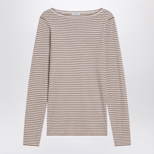 Brunello Cucinelli Sparkling striped sweater in cashmere and silk